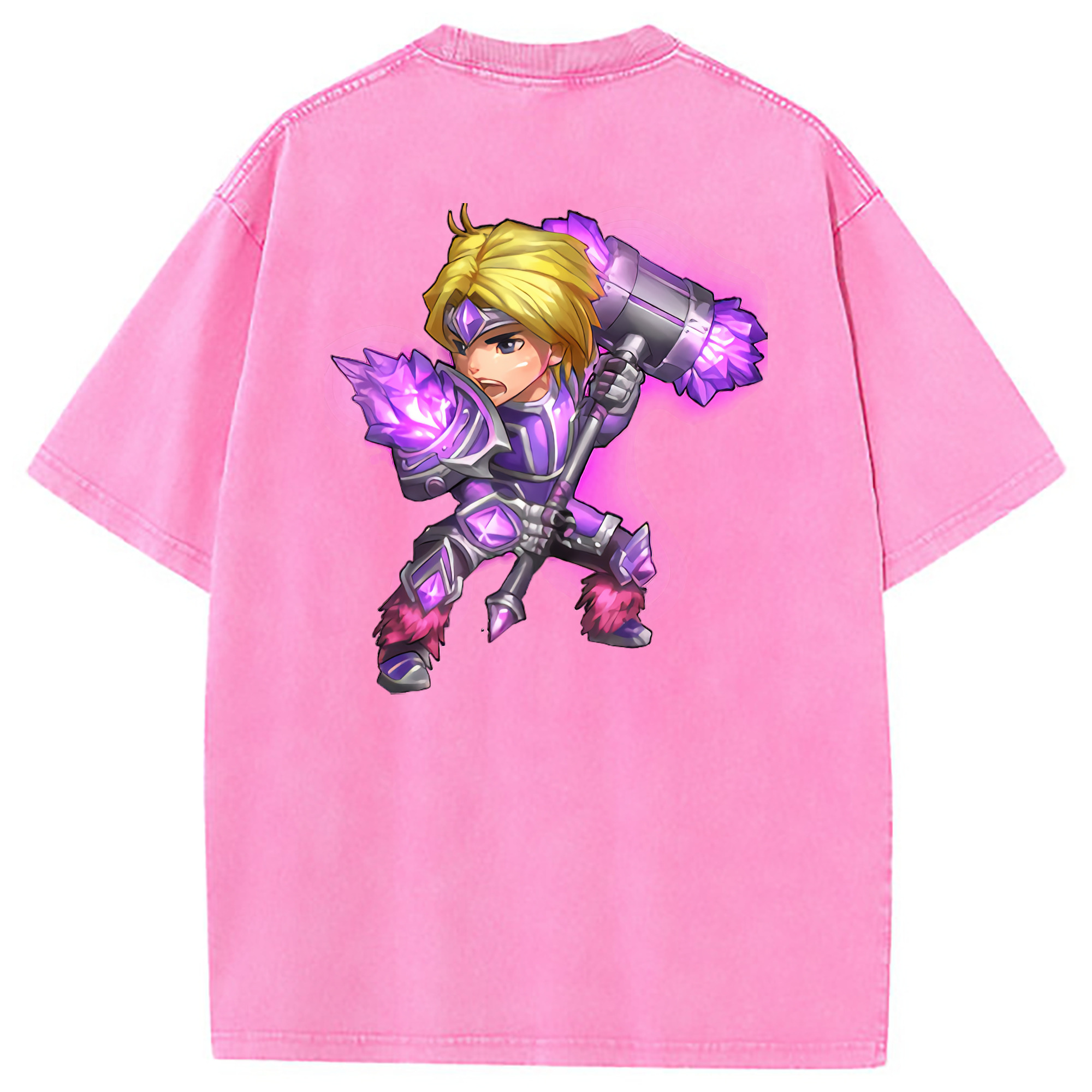 （画像用） リーグ・オブ・レジェンド League of Legends LOL 綿100% ヴィンテージ風 半袖Tシャツ（背面プリント）